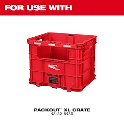 Divider for PACKOUT XL Crate shown with a large red XL storage crate on a white background