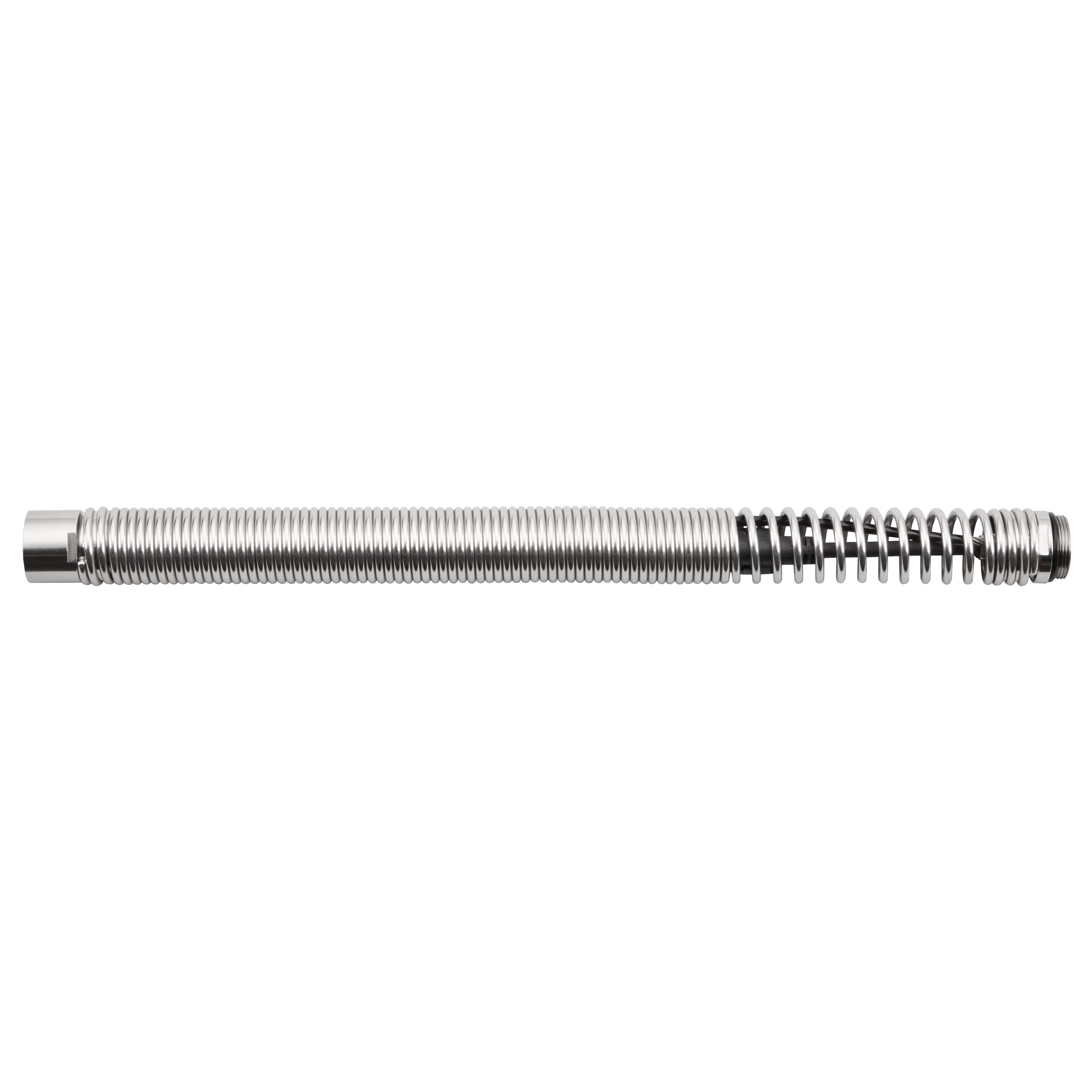 Image of a Replacement Spring for M12™ 85’ High Flex Compact Inspection Camera. The spring is metallic, coiled, and cylindrical with tightly wound coils. One end has a solid metal cap.