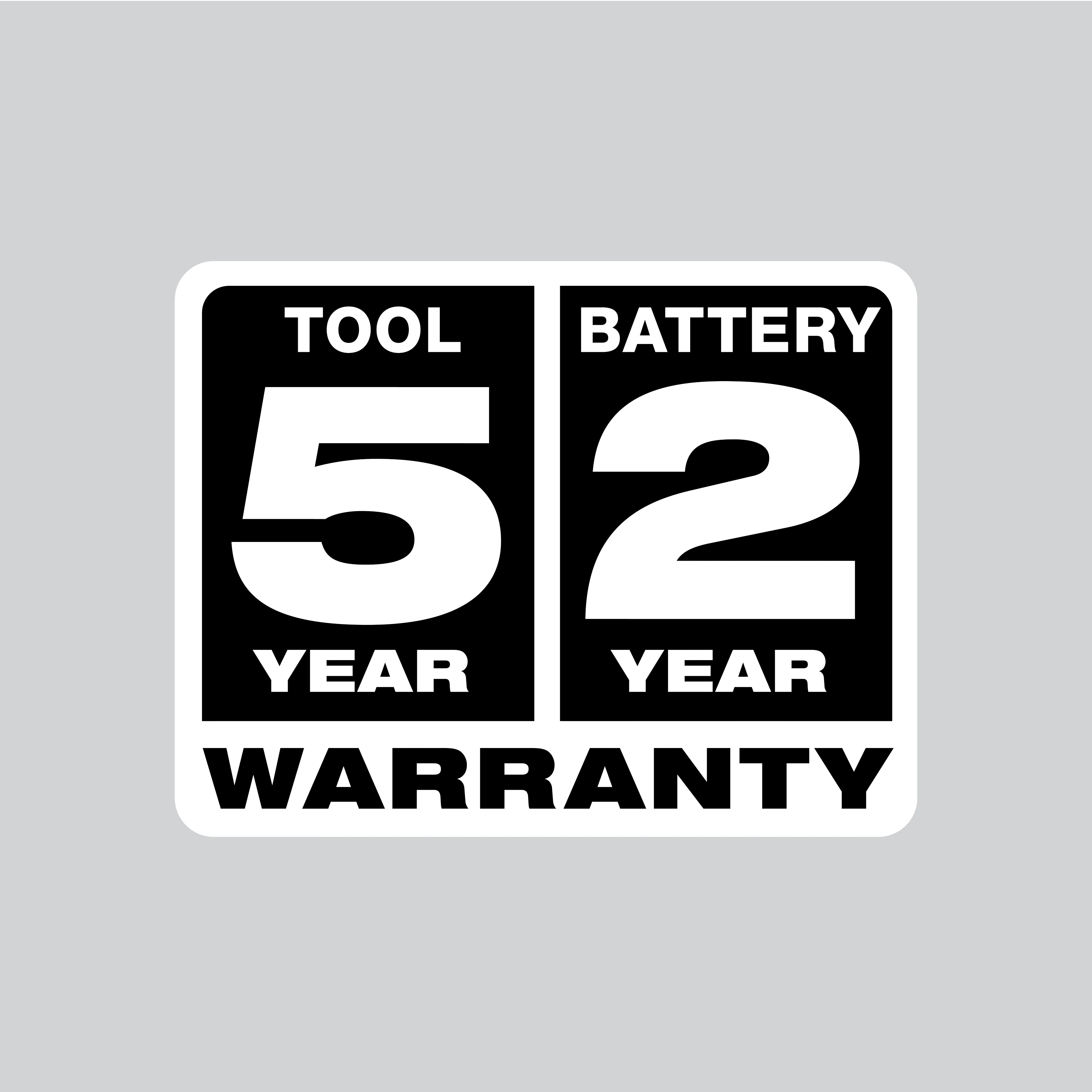 5 Year Too & 2 Year Battery Warranty