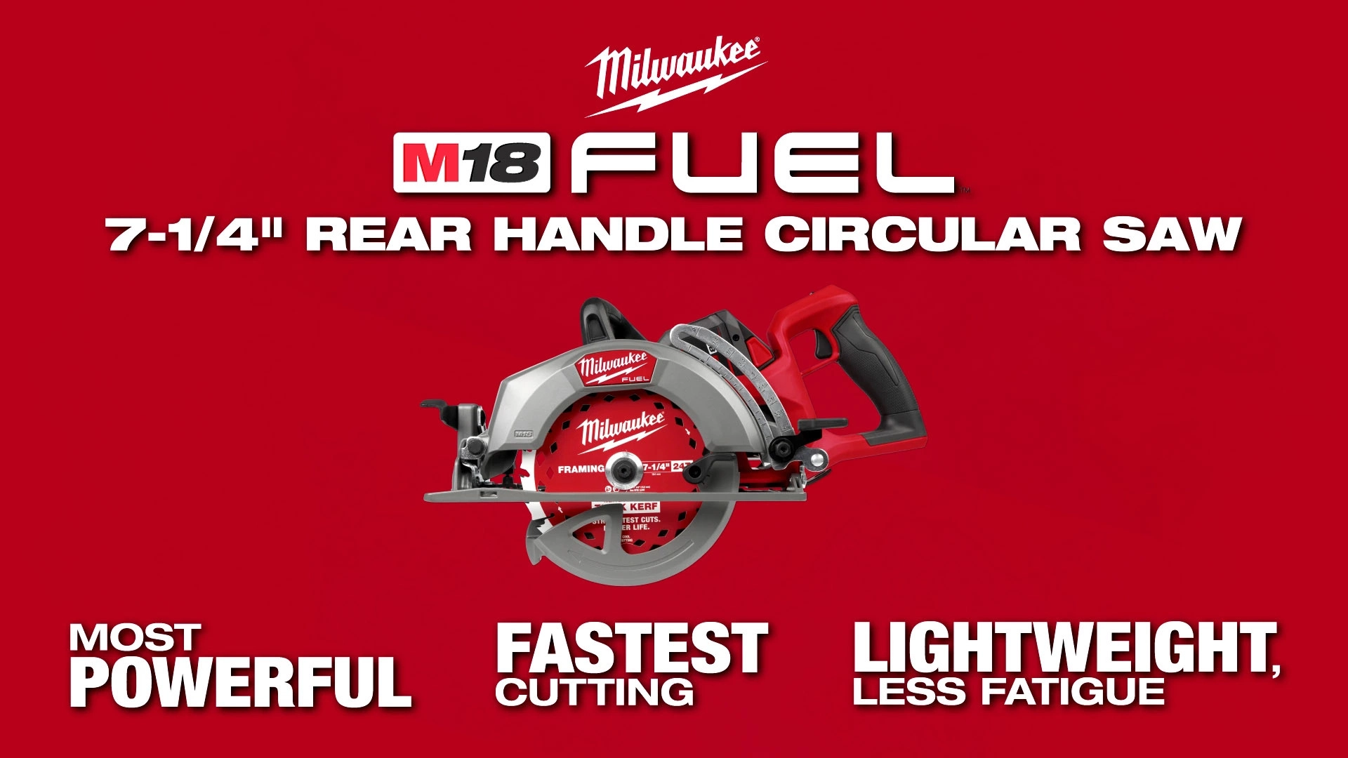 Milwaukee® M18 FUEL™ 7-1/4" Rear Handle Circular Saw