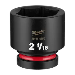 SHOCKWAVE Impact Duty 1" Drive 2-1/16" Standard 6 Point Socket standing upright with visible size marking.