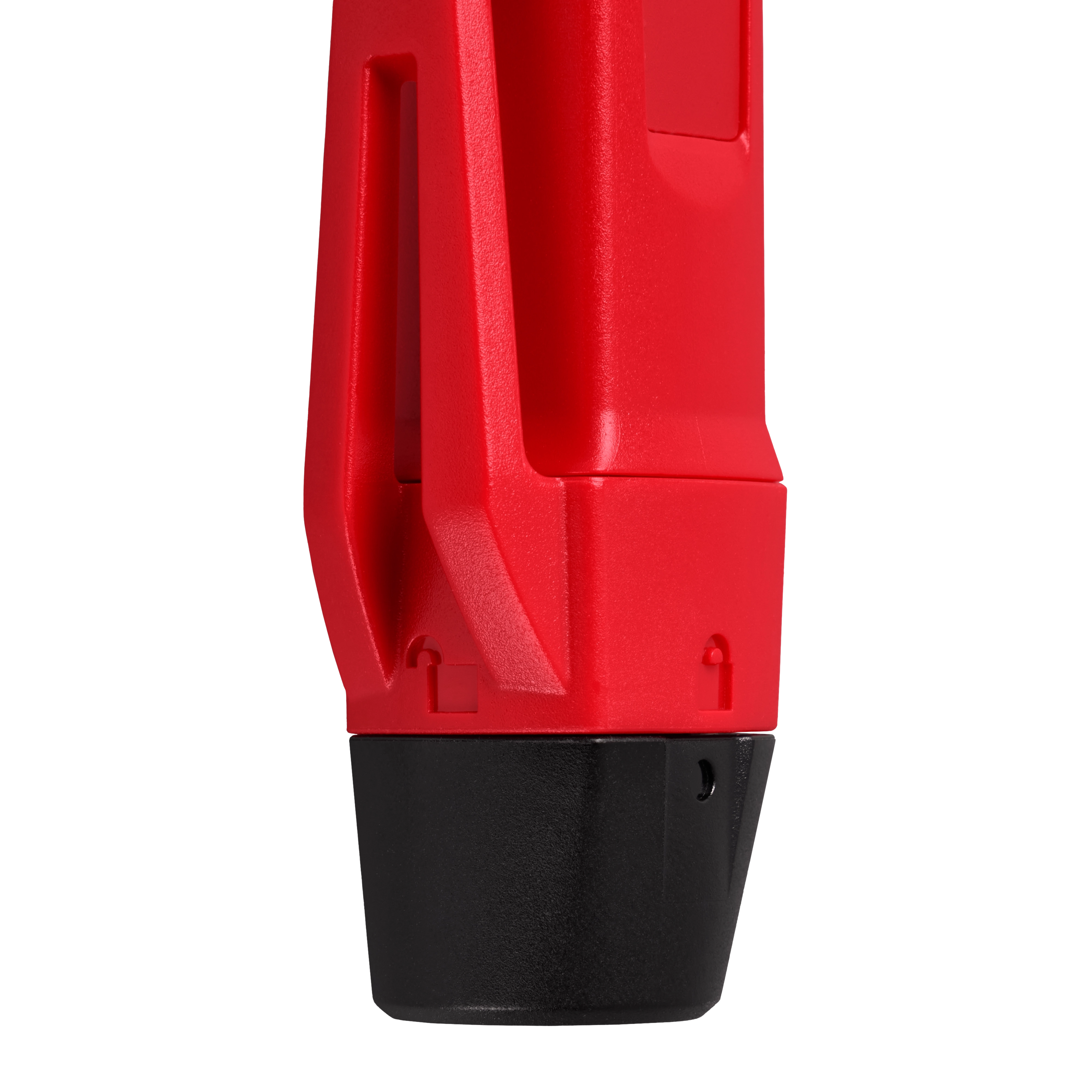 Voltage Detector w/ LED in red and black. The lower portion is black plastic, while the upper part is red with a clip for easy attachment.