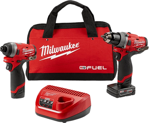 2596-22, 2503, 2553 - M12 FUEL™ 2-Tool Combo Kit: 1/2" Drill Driver and 1/4" Hex Impact Driver