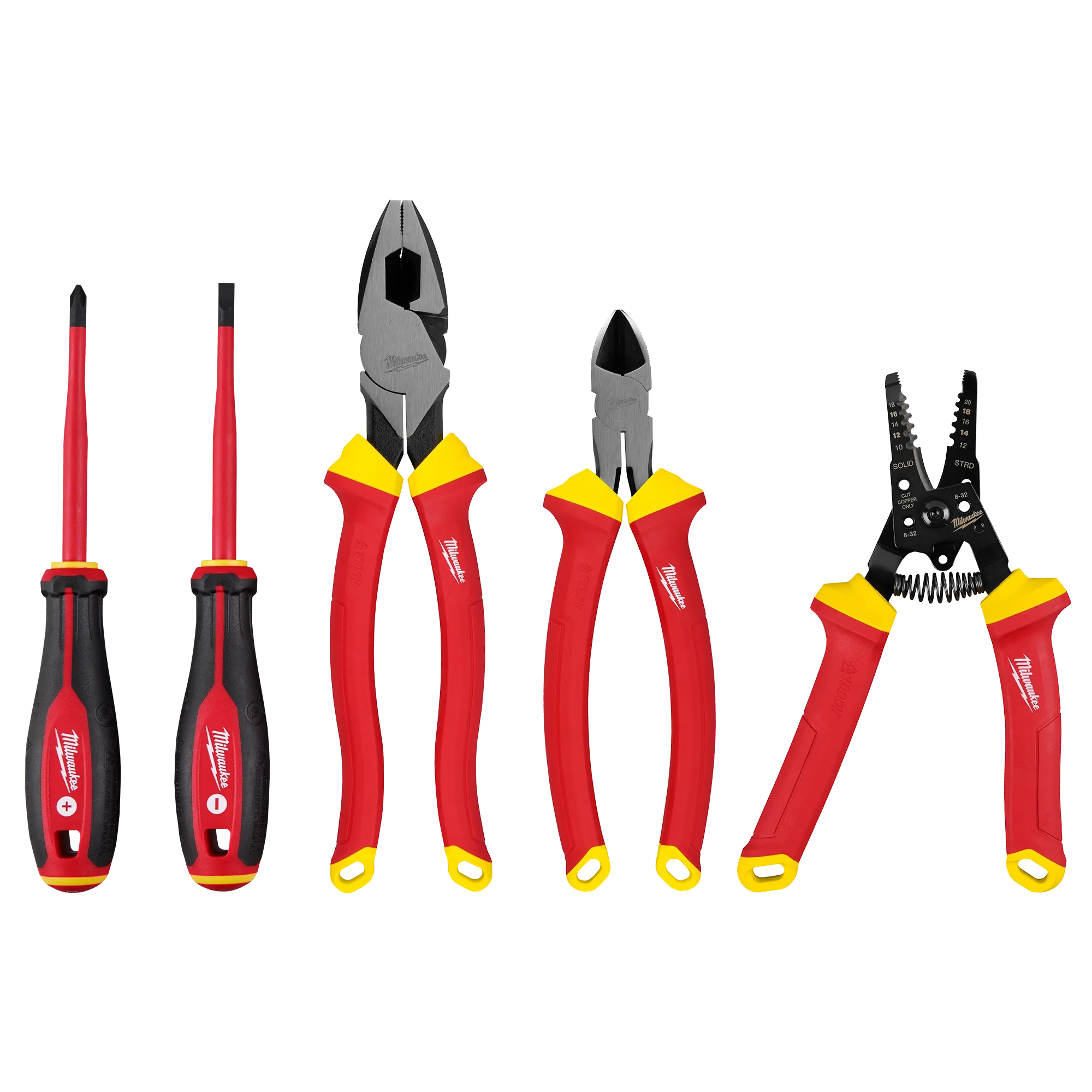 Image of the Milwaukee 5 PC 1000V Insulated Hand Tool Set