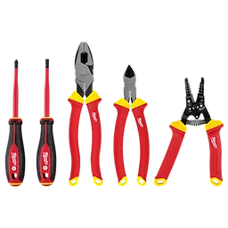 Image of the Milwaukee 5 PC 1000V Insulated Hand Tool Set