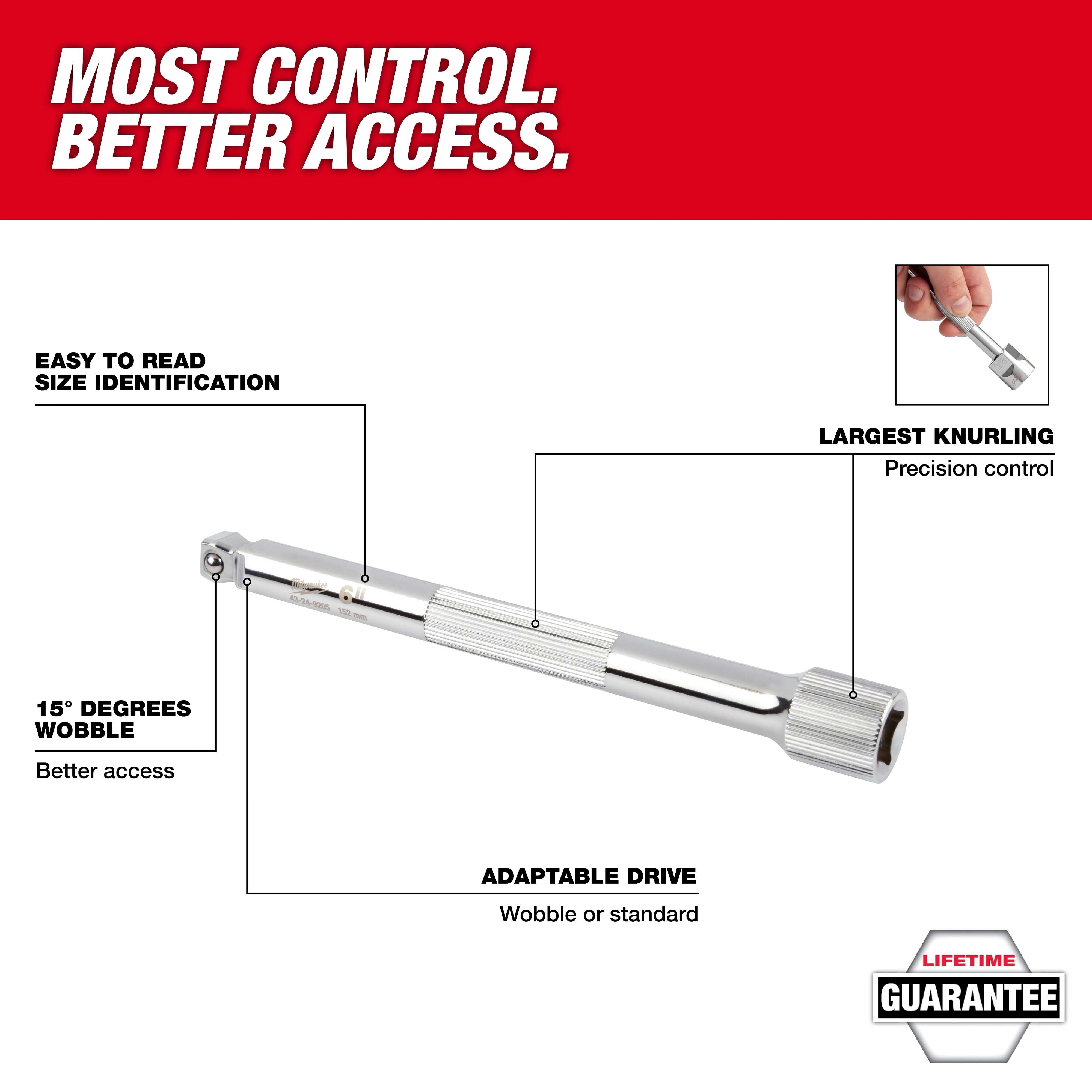 3/8" Drive Wobble Extension