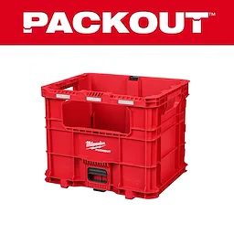 PACKOUT XL Crate with open top and front handle on a plain white background.