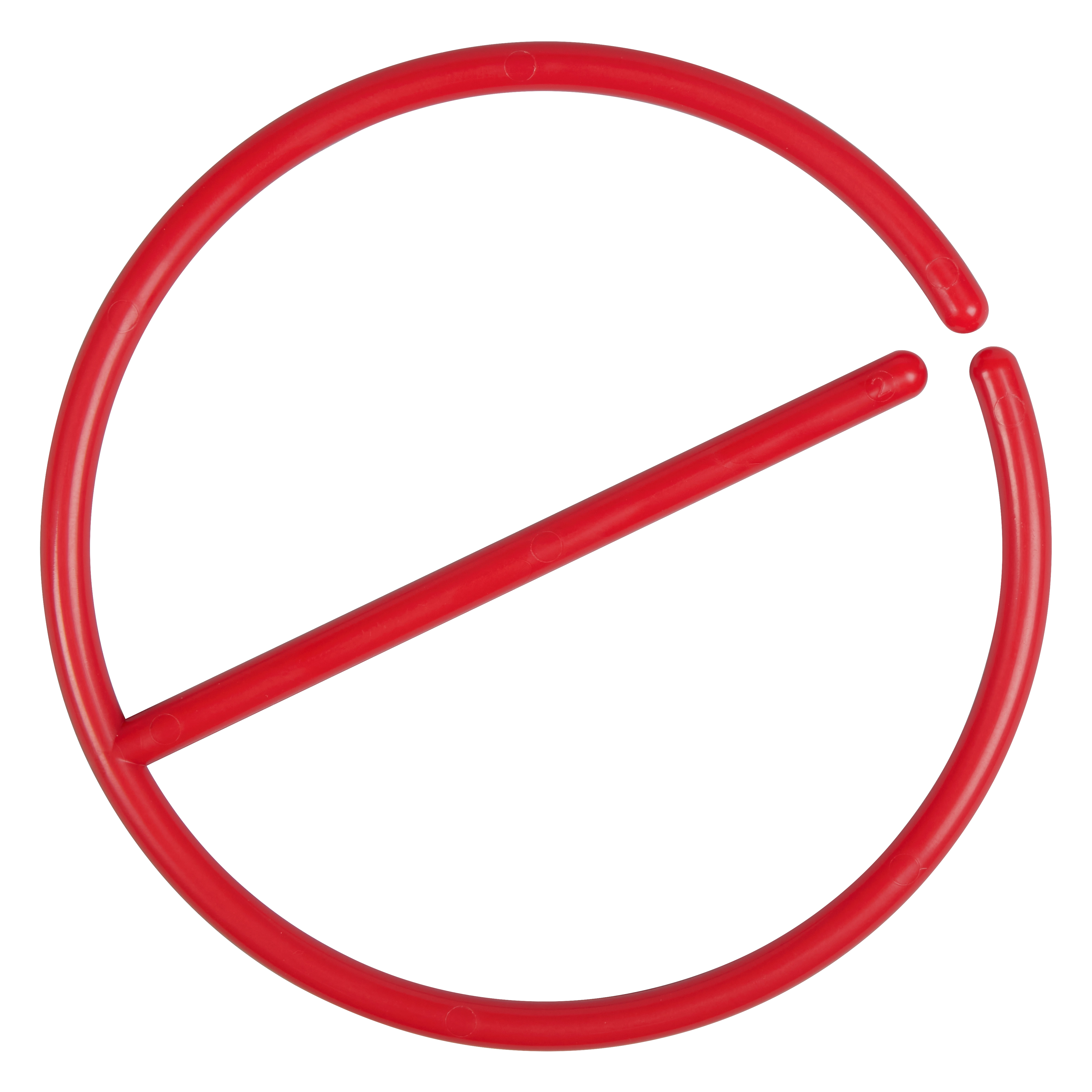 Red circular SHOCKWAVE Impact Duty 1" Drive 4-1/8"+ Retaining Ring with a diagonal bar and open gap.