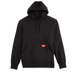 Black midweight pullover hoodie