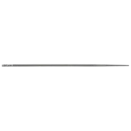The image displays a 5/32" round file designed for sharpening saw chains. It includes six files in the pack, with a textured surface for efficient sharpening and a tapered end for easy handling.