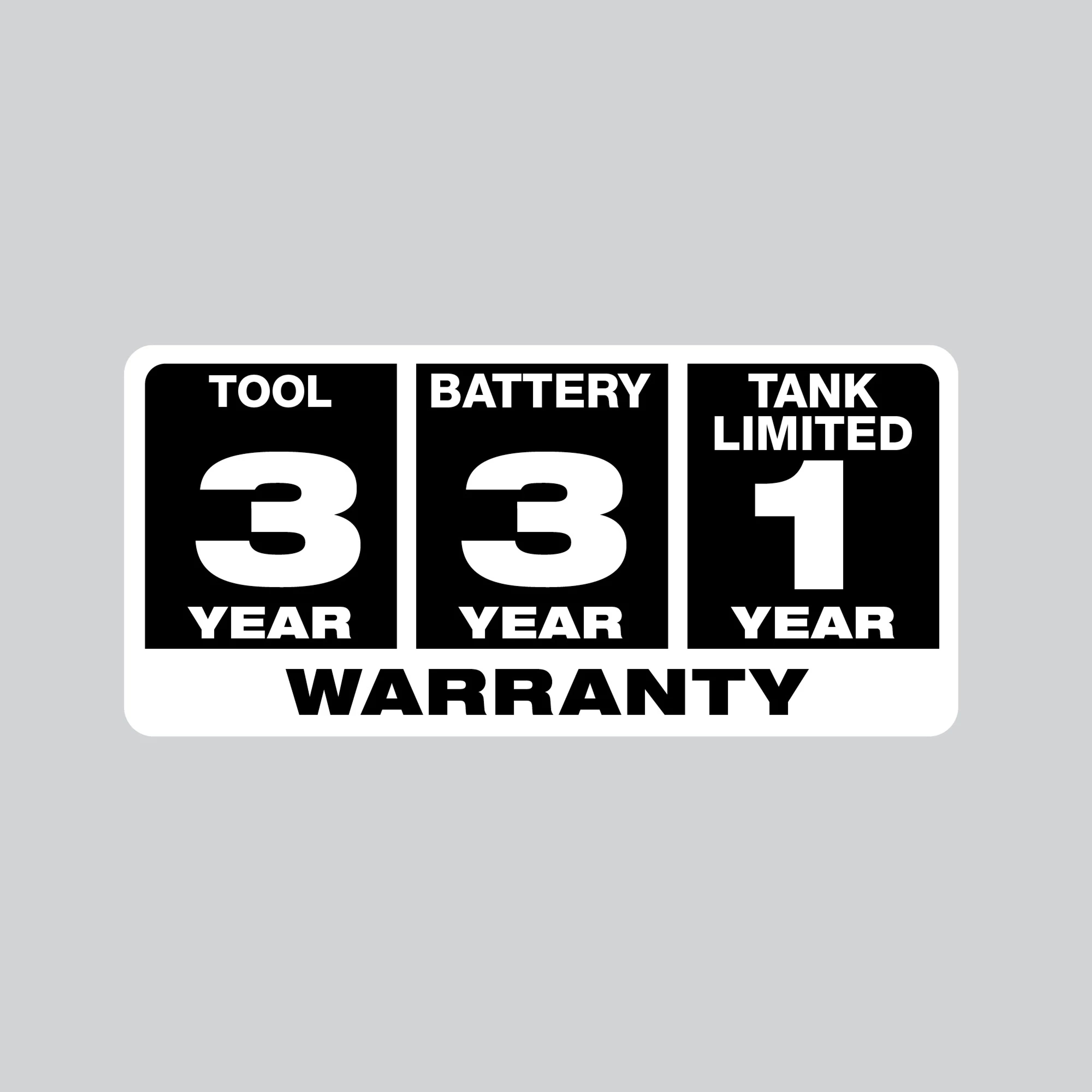 M18™ SWITCH TANK™ 4-Gallon Backpack Sprayer Kit Warranty
