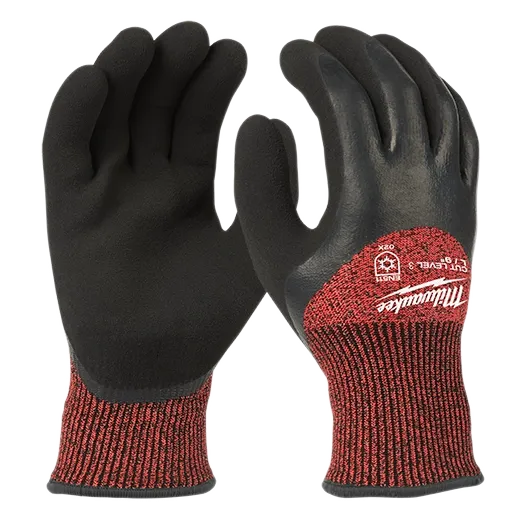 Guantes ba&#241;ados anticorte nivel 3 con aislamiento para el invierno