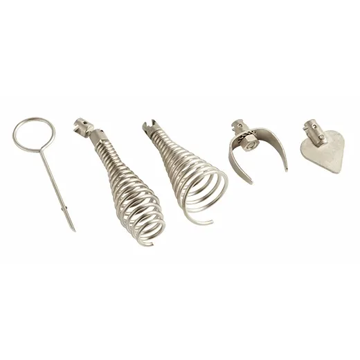 Kit de accesorios para sondas destapacaños con cabeza mediana (5 unidades) con revestimiento RUST GUARD™