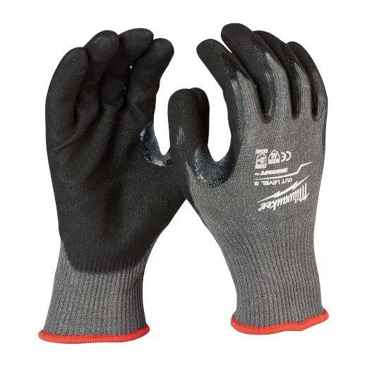 Guantes ba&#241;ados en nitrilo anticorte nivel 5